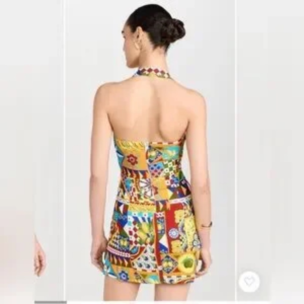 Multicolor Halter Mini Dress - Picture 2 of 4
